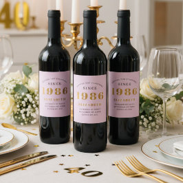 Rótulo De Garrafa De Cerveja aniversário de 40 anos Nascer 1986 Adicionar Cinza