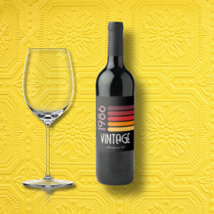 Rótulo De Garrafa De Cerveja Aniversário de 40 anos Vintage 1986 Retro Stripe S
