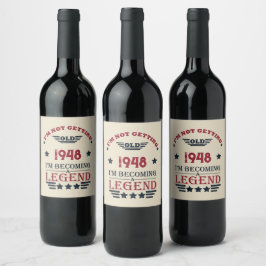 Rótulo De Garrafa De Cerveja Aniversário de 75 anos vintage personalizado