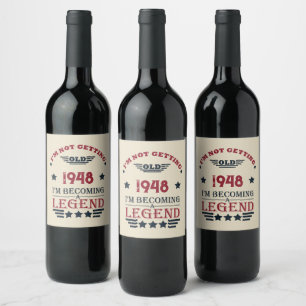 Rótulo De Garrafa De Cerveja Aniversário de 75 anos vintage personalizado