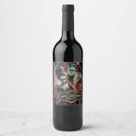 Rótulo De Garrafa De Cerveja Aniversário de Casamento de Outubro, Humor de Hall