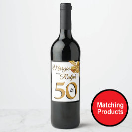 Rótulo De Garrafa De Cerveja Aniversário do ouro