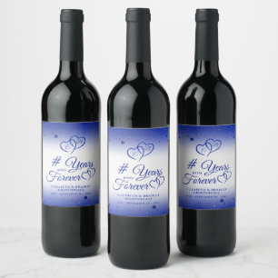 Rótulo De Garrafa De Cerveja Aniversário do Sapphire Corações ANOS PARA SEMP