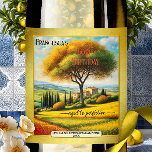 Rótulo De Garrafa De Cerveja Aniversário do Verão de Belas Artes Italiano