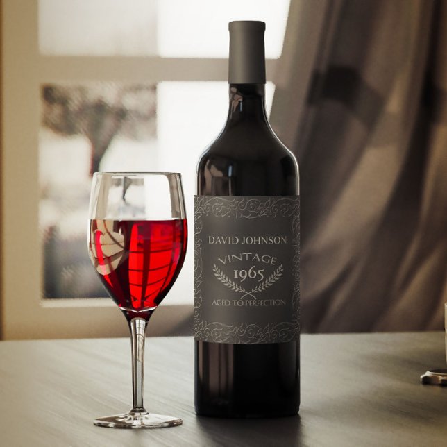 Rótulo De Garrafa De Cerveja Aniversário do Vinho - Idade até Perfeição (Criador carregado)