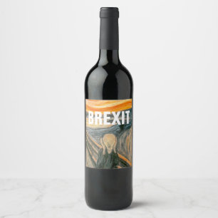 Rótulo De Garrafa De Cerveja ANTI BREXIT, "o gritar" por Edvard Munch, 1893:
