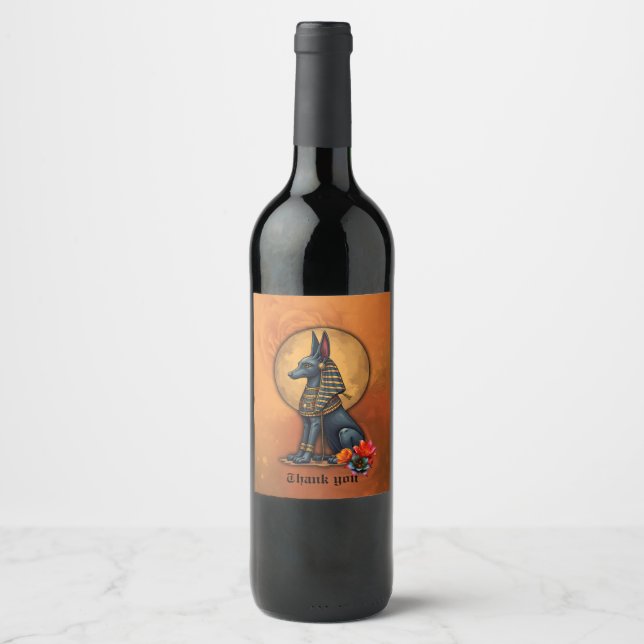 Rótulo De Garrafa De Cerveja Anubis no luar, (Frente)