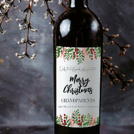 Rótulo De Garrafa De Cerveja Anunciação da Gravidez de Natal Avô