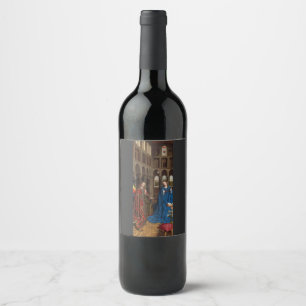Rótulo De Garrafa De Cerveja Anunciação de Van Eyck Premium Luz da Catedral