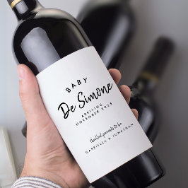 Rótulo De Garrafa De Cerveja Anúncio de Gravidez Branca Moderna