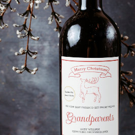 Rótulo De Garrafa De Cerveja Anúncio de Natal Avô Feito Por