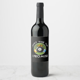 Rótulo De Garrafa De Cerveja Apenas a Ponta Eu Prometo Bilhar
