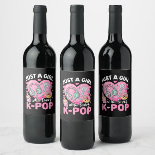 Rótulo De Garrafa De Cerveja Apenas Uma Garota Que Ama K-Pop