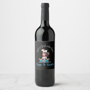 Rótulo De Garrafa De Cerveja Apenas uma garota que ama Yoga e Cabras