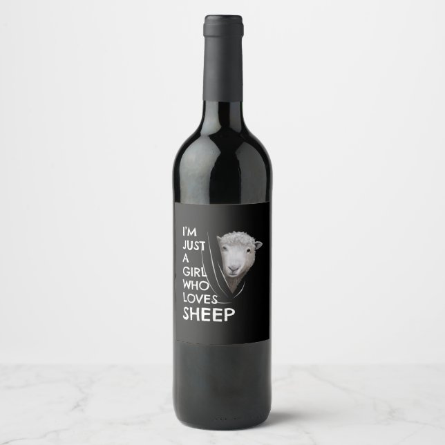 Rótulo De Garrafa De Cerveja Apenas Uma Menina Que Adora Ovelha | Presente dos  (Frente)