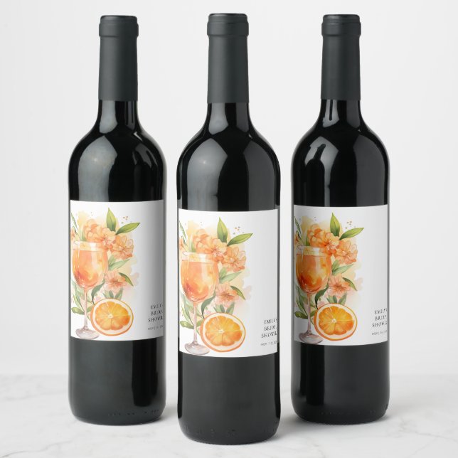 Rótulo De Garrafa De Cerveja Aperol Spritz Chá de Noiva (Garrafas)