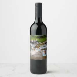 Rótulo De Garrafa De Cerveja Aposentadoria Pescando