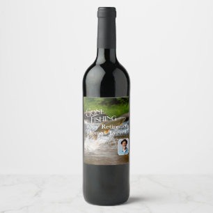 Rótulo De Garrafa De Cerveja Aposentadoria Pescando