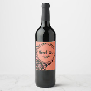 Rótulo De Garrafa De Cerveja Apricot decorativo obrigado moderno presente