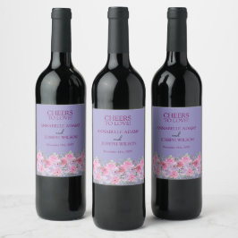 Rótulo De Garrafa De Cerveja aquarelas Florais Botânica Moderna Casamento
