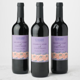 Rótulo De Garrafa De Cerveja aquarelas Florais Botânica Moderna Casamento