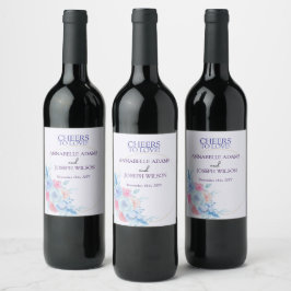 Rótulo De Garrafa De Cerveja aquarelas Florais Botânica Moderna Casamento