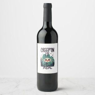 Rótulo De Garrafa De Cerveja Aranha de Halloween Kawaii trocadilho