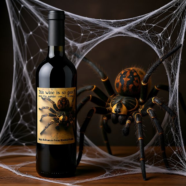 Rótulo De Garrafa De Cerveja Aranha Spook-tacular HALLOWEEN Bash! (Spook-tacular Spider HALLOWEEN Bash! Wine Label)