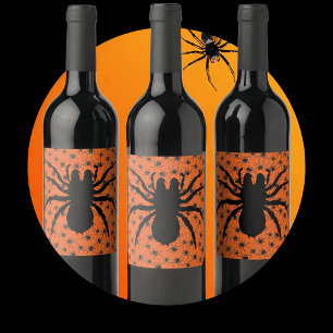 Rótulo De Garrafa De Cerveja Aranhas assustadoras