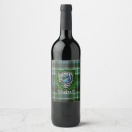 Rótulo De Garrafa De Cerveja Arbuthnott Scottish Clan Tartan e Crest