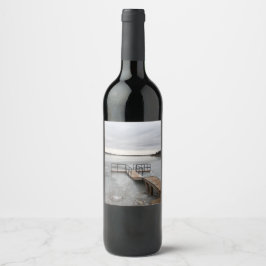 Rótulo De Garrafa De Cerveja Arca de lago congelada