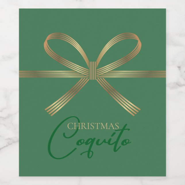 Rótulo De Garrafa De Cerveja Arco de Coquito Elegante (Rótulo Único)