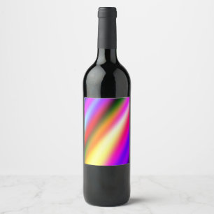 Rótulo De Garrafa De Cerveja Arco-íris abstrato pastel cor-de-rosa-azul ombre