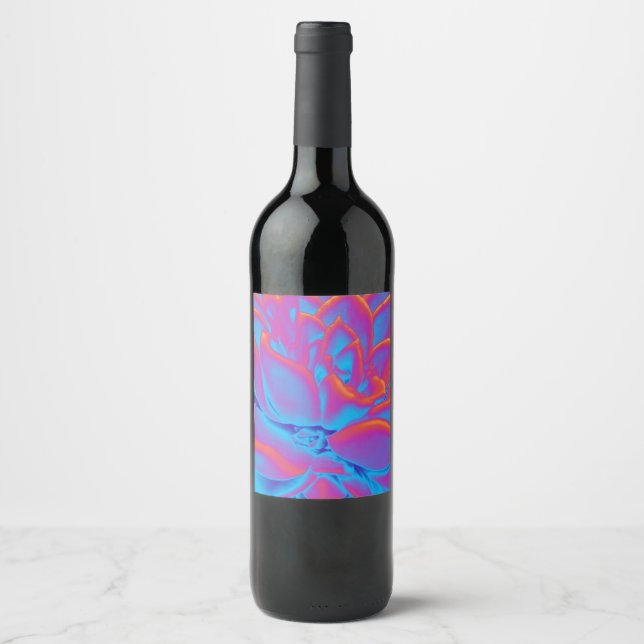 Rótulo De Garrafa De Cerveja Arco-íris - Planta suculenta (Frente)