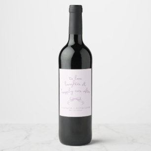 Rótulo De Garrafa De Cerveja Arco Romântico esboçado Lilac Love Laughter