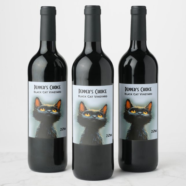 Rótulo De Garrafa De Cerveja Áreas de Texto de Cat 3 Preto Encantado (Garrafas)