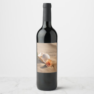 Rótulo De Garrafa De Cerveja Areia Rosa Concha