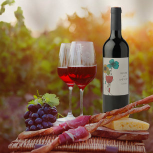 Rótulo De Garrafa De Cerveja Arte Contemporânea Noveau Casamento Floral