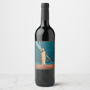 Rótulo De Garrafa De Cerveja Arte da Estátua da Liberdade da Cidade Maravilhosa