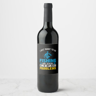 Rótulo De Garrafa De Cerveja Arte De Pesca Eu Só Quero Ir Pescar