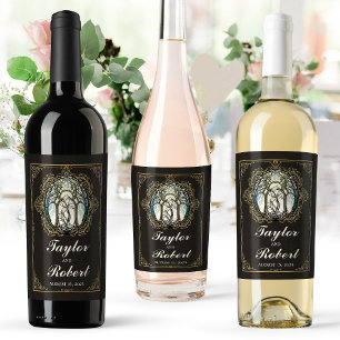 Rótulo De Garrafa De Cerveja Arte Novo Rótulo de Vinho de Casamento Vidro Color