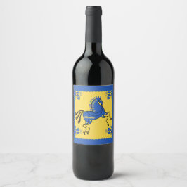 Rótulo De Garrafa De Cerveja Arte popular tradicional da Ucrânia