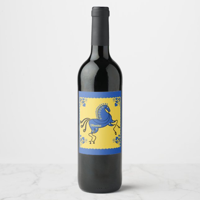 Rótulo De Garrafa De Cerveja Arte popular tradicional da Ucrânia (Frente)