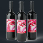 Rótulo De Garrafa De Cerveja Arte romântica a aquarela rosa rosas<br><div class="desc">Rosas cor-de-rosa flores,  cor d'água floral,  arte original. impressão original australiano de cor d'água. Rosas românticas. Brilhante e colorido. Belas artes originais por artista.</div>