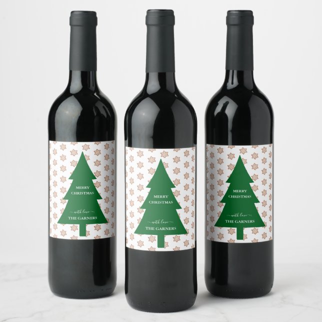 Rótulo De Garrafa De Cerveja Árvore de Natal (Garrafas)