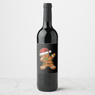 Rótulo De Garrafa De Cerveja Árvore de Natal de Gengibre Dançando Luz Natal