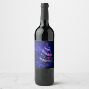 Rótulo De Garrafa De Cerveja Árvore de Natal SlipperyJoe digital translúcida ve