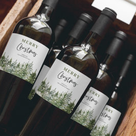 Rótulo De Garrafa De Cerveja Árvore Verde Natal | Feliz Natal