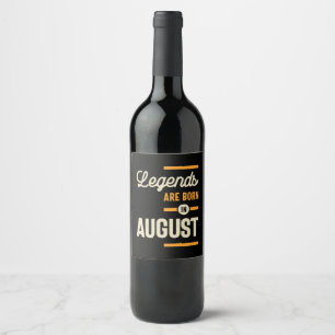 Rótulo De Garrafa De Cerveja As legendas são Nasceres em agosto - Aniversário
