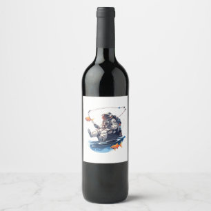 Rótulo De Garrafa De Cerveja astronauta